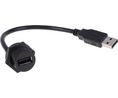 Adapter, Gerade, Thermoplast, USB-A 2.0-Stecker - USB-2.0-Buchse